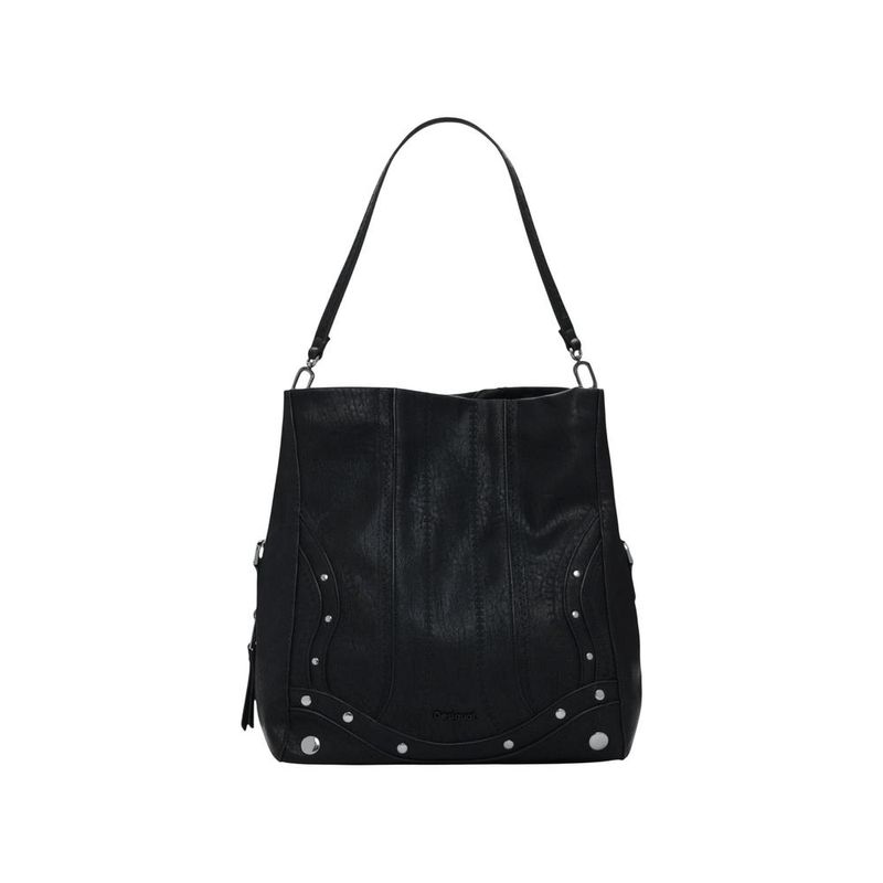 Desigual Studded Hobo Bag Women Black Bags